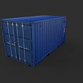 Blue Container Building With Modern Design And Sturdy Metal Construction