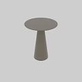 Sleek Modern Round Dining Table With Glossy Conical Stand For Elegant Home Dining Spaces