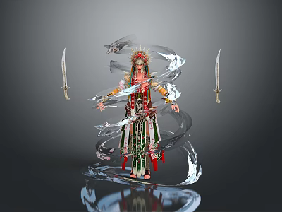 Female Elf Cartoon Witch Magic Witch Magic Girl Magician Elf Mage Warlock Wizard 3d model