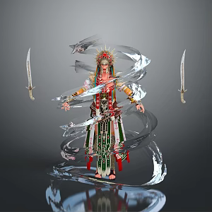 Female Elf Cartoon Witch Magic Witch Magic Girl Magician Elf Mage Warlock Wizard 3d model
