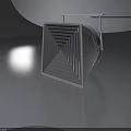 Gray Metal Swing Door With Grille And Top Bracket For Industrial Applications