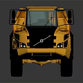 Yellow Volvo Dump Truck With Large Tires And Spacious Cab