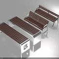 Modern Outdoor Benches With Wooden Slats Seats And Metal Frames Minimalist Design