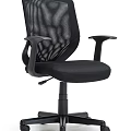 Ergonomic Black Mesh Back Office Chair With Padded Seat And Armrests
