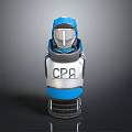 CPA Blue And Silver Stylish Household Utility Container With Practical Design For Home