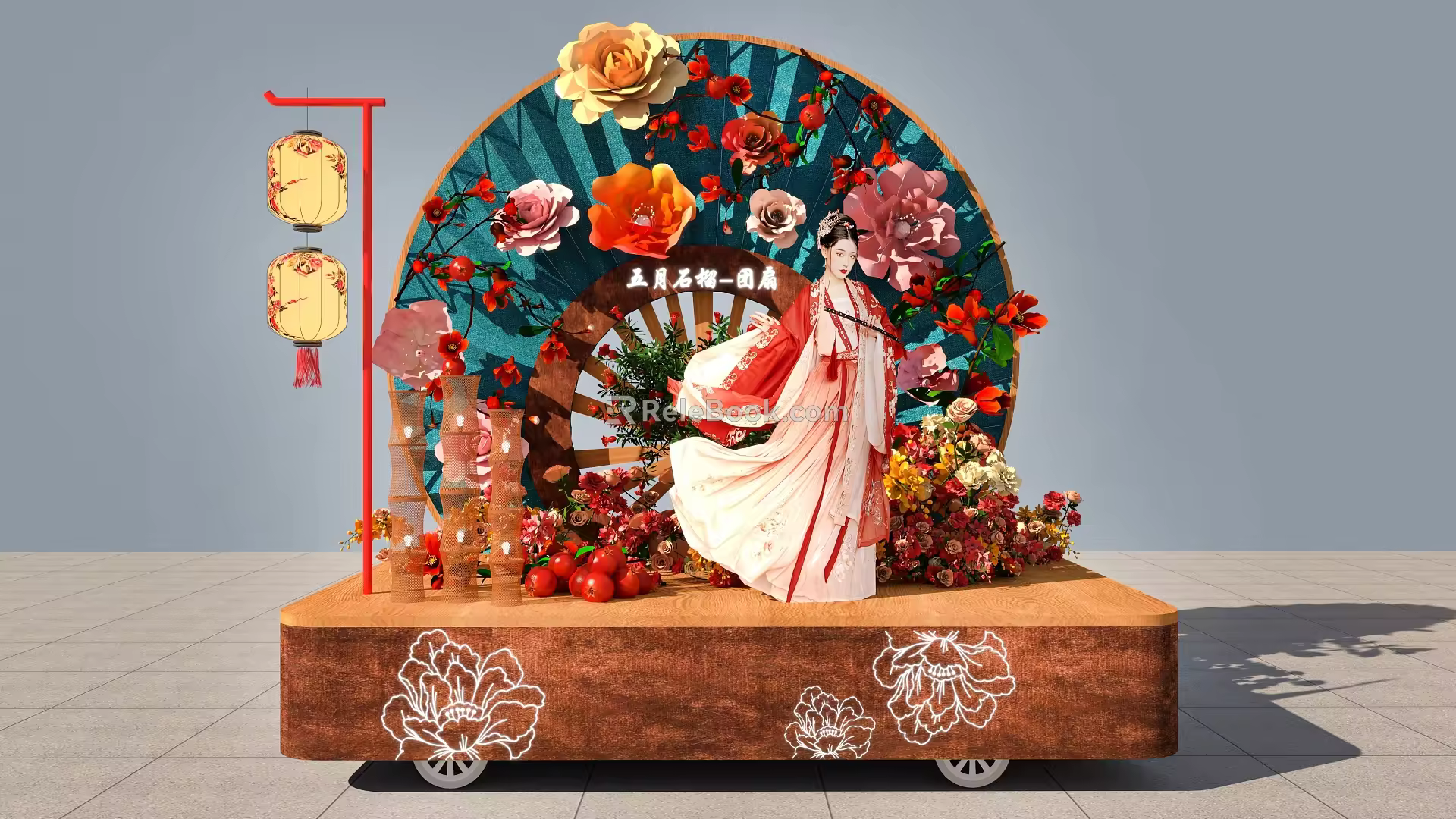 Tuan Fan float beautiful Chen 3d model