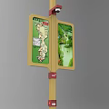 Traditional Style Outdoor Light With Wooden Structure Lanterns And Decorative Painting