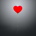 Red Heart Shaped Balloon As Versatile Household Item For Decorative And Festive Use