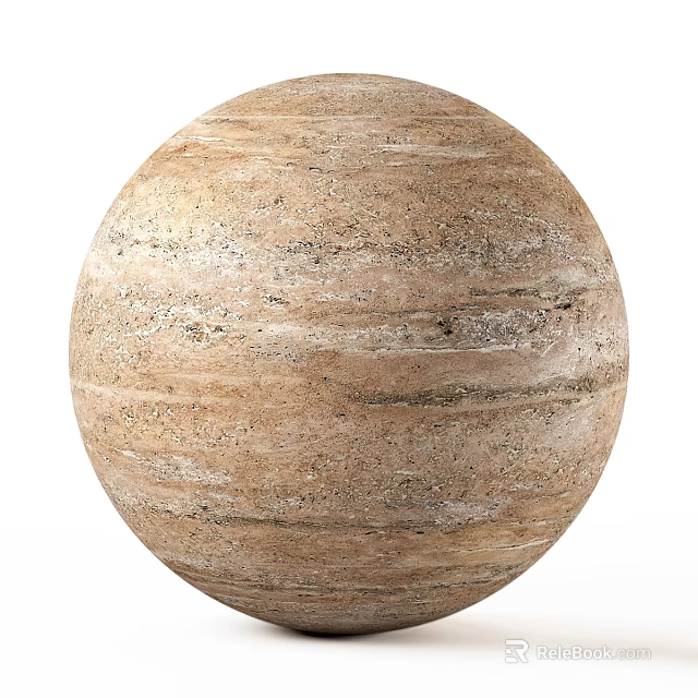 High Quality Natural Stone Textured Spherical Component With Detailed Surface Patterns 3d model