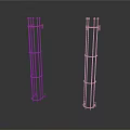 Pair Of Black Metal Frame Supports For Modern Furniture Or Shelving
