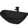 Modern Black Vessel Washbasin Designs With Stylish Shapes And Faucet