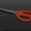 Sharp Stainless Steel Blades with Orange Handle Household Scissors for Daily Tasks