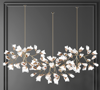 Light Luxury Crystal Chandelier Crystal Lamp 3d model