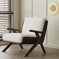 Elegant Mid Century Lounge Chair With Solid Wood Frame And Comfortable Soft Fabric Upholstery