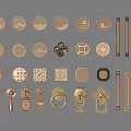Various Decorative Cabinet And Door Handles With Ornate Simple And Classic Design Styles For Home Decor