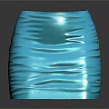Stylish Blue Wavy Texture Women's Dress With Modern Fashion Design