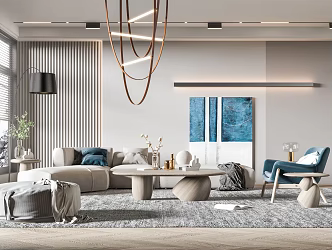 Nordic Living Room 3d model
