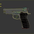 Pistol Weapon With Metallic Finish Black Grip And Ergonomic Design Isolated On Dark Background