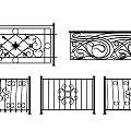 Various Styles Of Decorative Iron Fence With Artistic Scroll And Floral Patterns