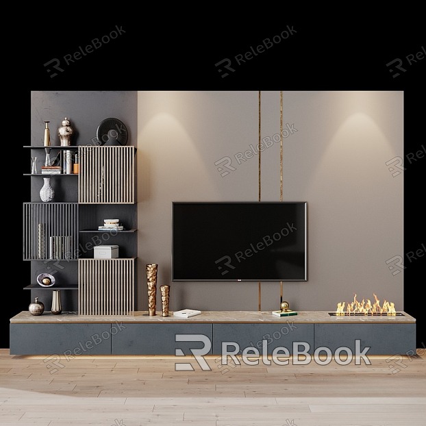 Modern TV Background Wall TV model