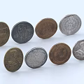 Decorative Ornament Set Vintage Coin Collection with Diverse Designs for Home Tabletop Decoration