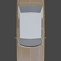 Classic Brown And White Vintage Sedan Car With Retro Front Grille And Wheels