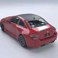 Red Two Door Sports Coupe With Black Roof And Modern Sporty Exterior Design
