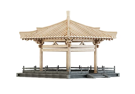 New Chinese pavilion 3d model
