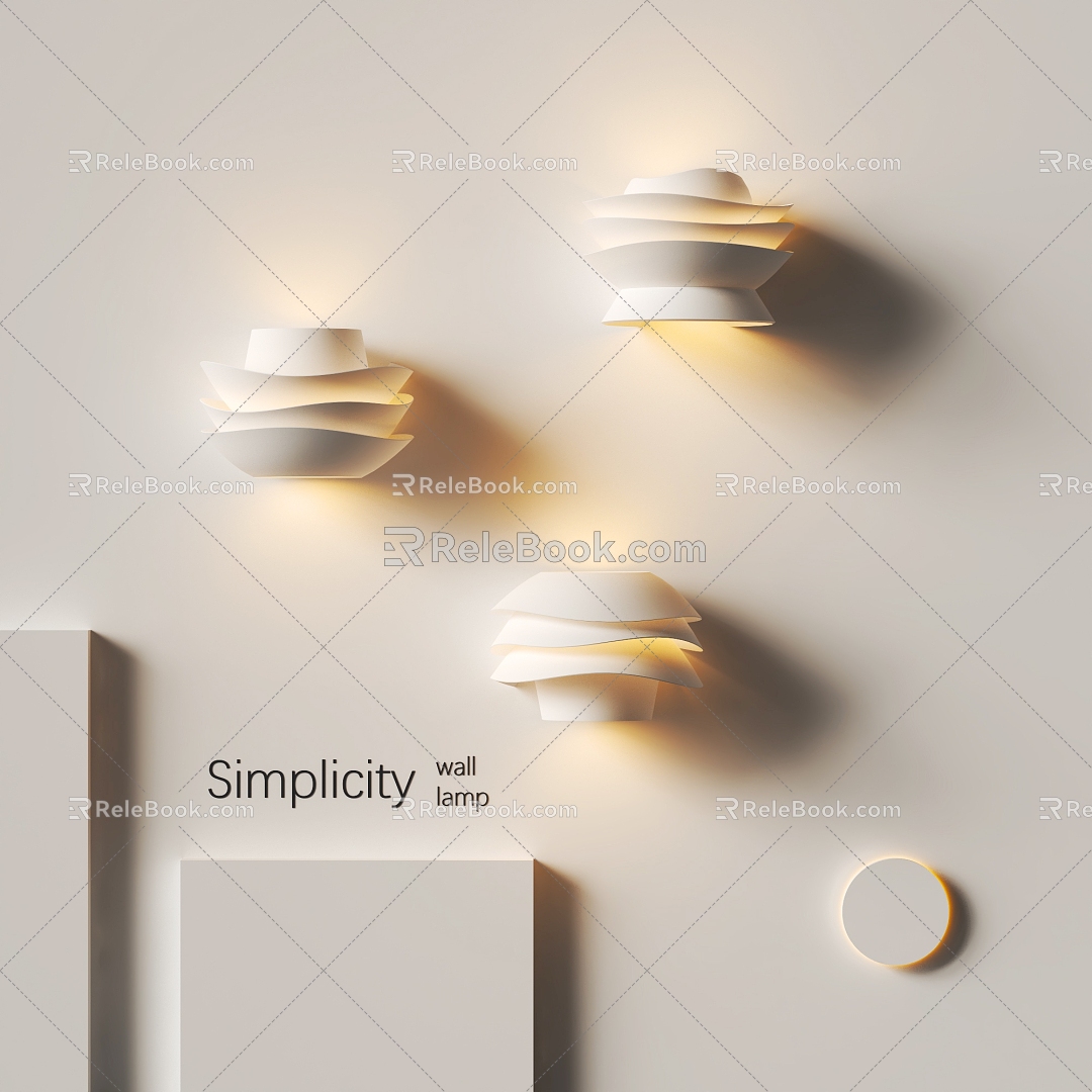 Modern creative wall lamp personalized wall lamp 3d model