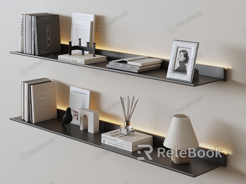 Light-emitting board bookshelf model