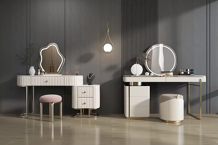 Light Luxury Dressing Table 3d model