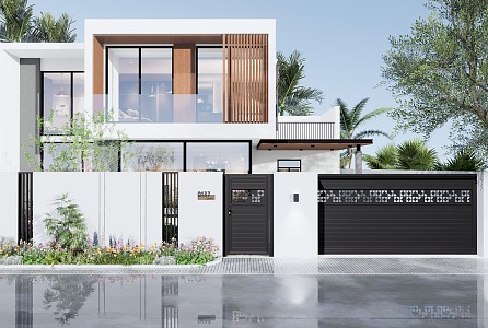 Single-family villa 3d model