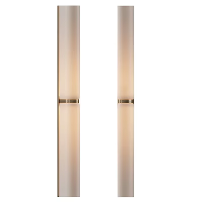 Modern Elegant Wall Sconce With White Shade And Gold Metal Accent For Interior Lighting 3d model