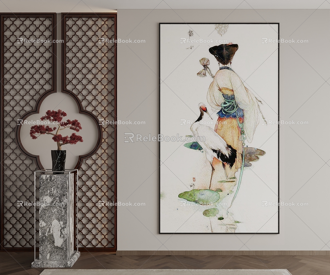 New Chinese Decorative Painting 3d model