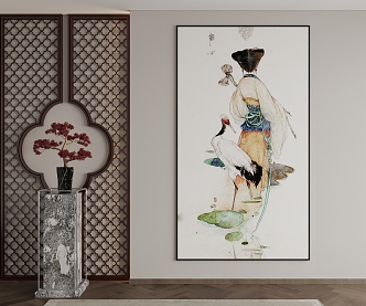 New Chinese Decorative Painting 3d model