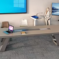 Conference Table and Chair Lecture Desk Conference Room 3d model