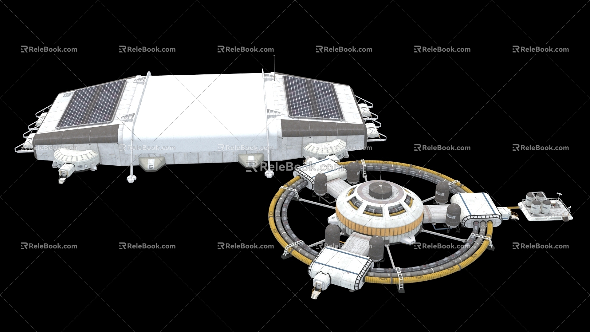 Modern Lunar Base Space Equipment 3d model