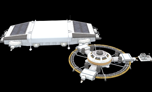 Modern Lunar Base Space Equipment 3d model