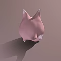 Cute Pink Cat Shaped Decorative Ornament Set for Home Interior Decoration