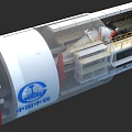 China Railway Tunnel Boring Machine Industrial Equipment Featuring Red Cutter Head And Internal Yellow Railings