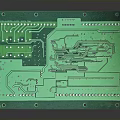 Green Electronic Circuit Board Featuring Complex Wiring And Detailed Component Layout For Devices 3d model