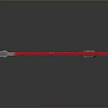 Red Cable With Metal Connectors Curved Shape On Black Background With Reflection Details
