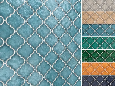 Colorful Decorative Tiles With Geometric Pattern And Various Colors For Interior Design 3d model