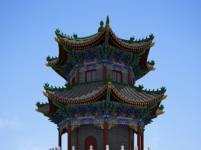 Chinese Tower Attic Ancient Building 3d model