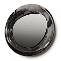 Modern Round Decorative Mirror With Curved Edges And Smooth Reflective Surface