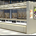 Luxurious Modern Jewelry Store Interior With Display Counters And Lighting Fixtures