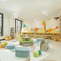 modern library children's library 3d model
