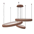 Modern Multi Layer Circular Pendant Lights With Sleek Hanging Design 3d model