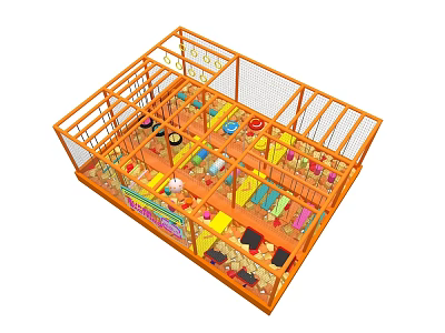 Modern amusement equipment frame ninja 3d model