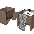 Modern corner table 3d model
